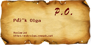 Pók Olga névjegykártya